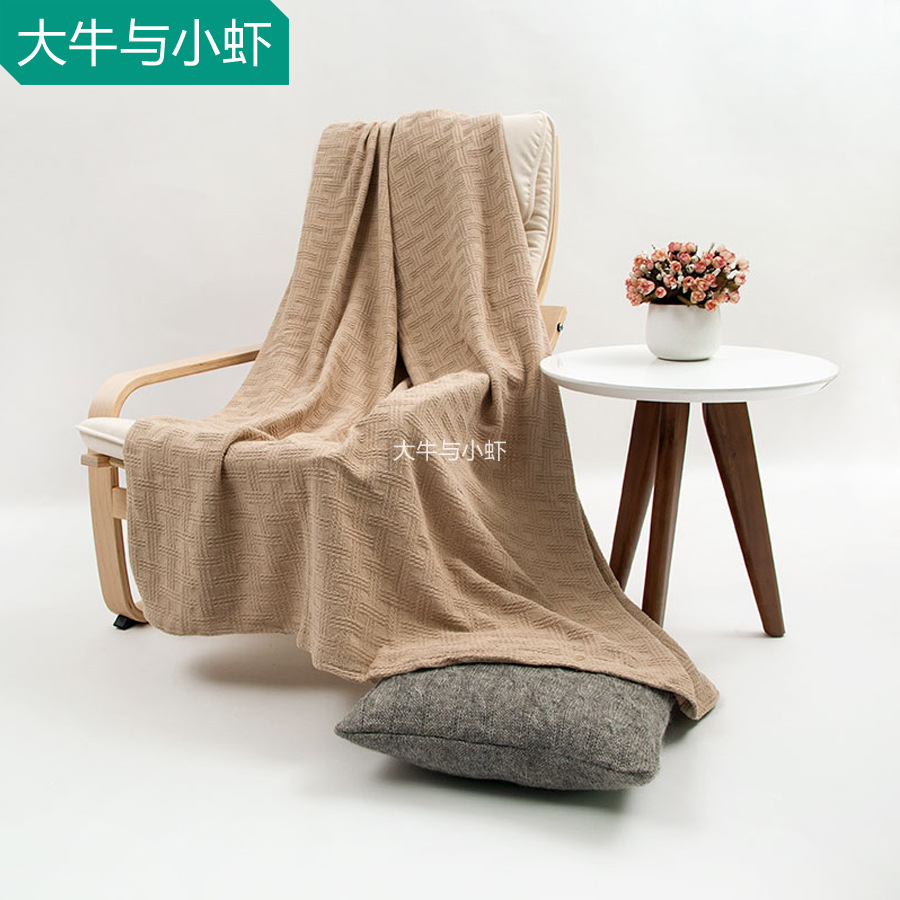 純綿の毛布純綿の昼寝の毛布夏のオフィスのエアコンの毛布のソファーの布の布の布のカバーの布のタオルの布団