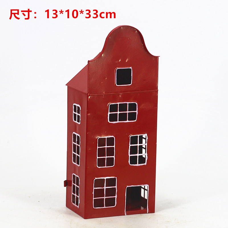 Retro hacer viejas casas de cuento de hadas lámparas de viento cabaña colgar decoración de comercio exterior de hierro forjado exportación decoración de jardín comestibles japonés