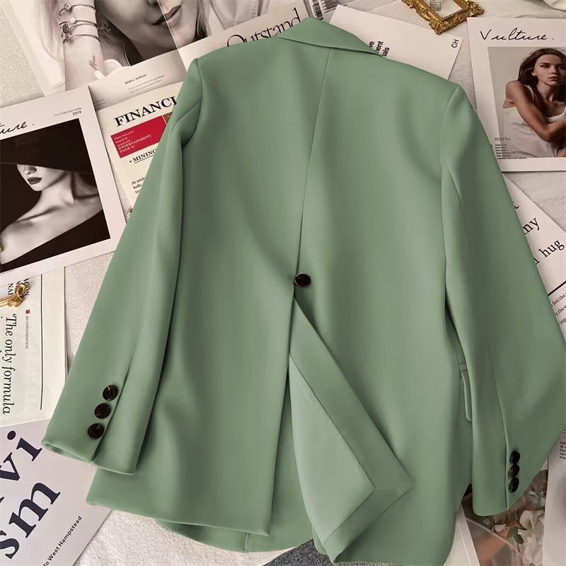 2025 Suit Jacket Spring & Fall New Korean Style Back Slit Design High-End Slim Elegant Small Suit Slimming Look