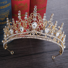 European and American hot-selling bridal crown Baroque rhinestone bridal crown tiara atmospheric wedding dress accessories crown