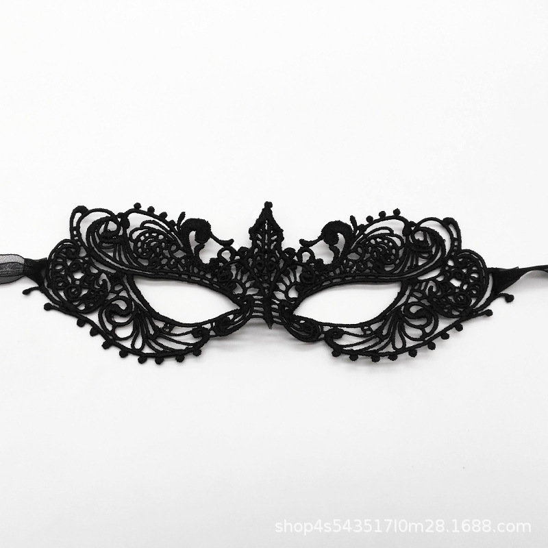 Máscaras de perforación de encaje de oro y plata transfronterizas, máscaras de fiesta de baile de maquillaje de damas con cara gruesa