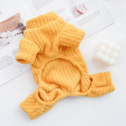 Dog clothes winter thickened warm pet cat clothing dog four-legged clothing Teddy Corgi cat