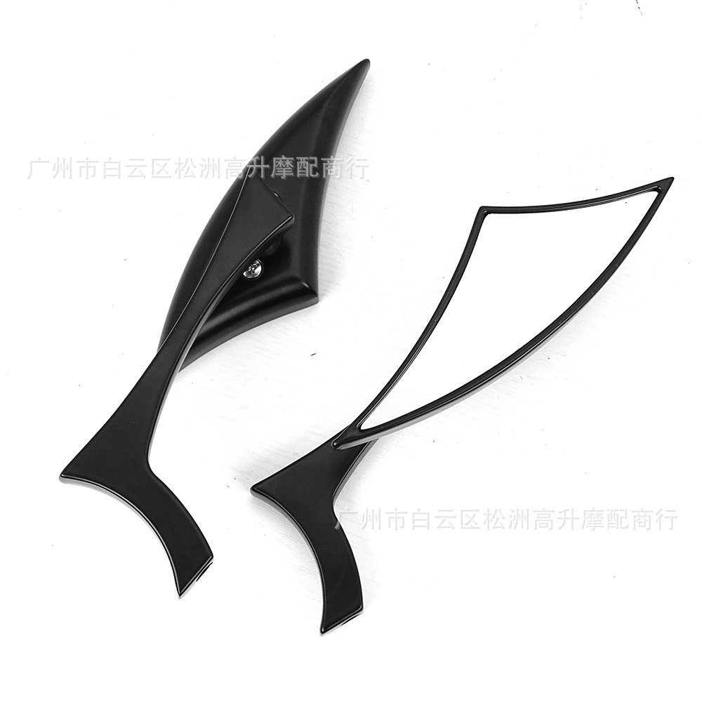 Motorcycle rearview mirror, modified sports car rearview mirror, triangular all-aluminum retro modified off-road rearview mirror