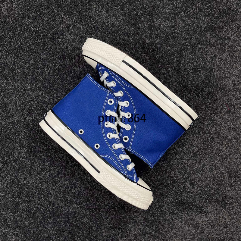 Auténticos zapatos de hombre Meiqi Converse aj 1970s zapatos de mujer zapatos de lona zapatos altos cremosos azules vulcanizados originales puros image 32