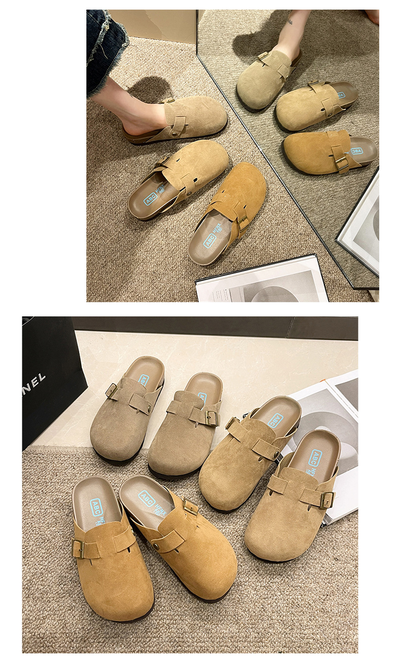 Lady Flip-Flops Slides Indoor Synthetic Waterproof Adjustable Straps Mules_voghion.com