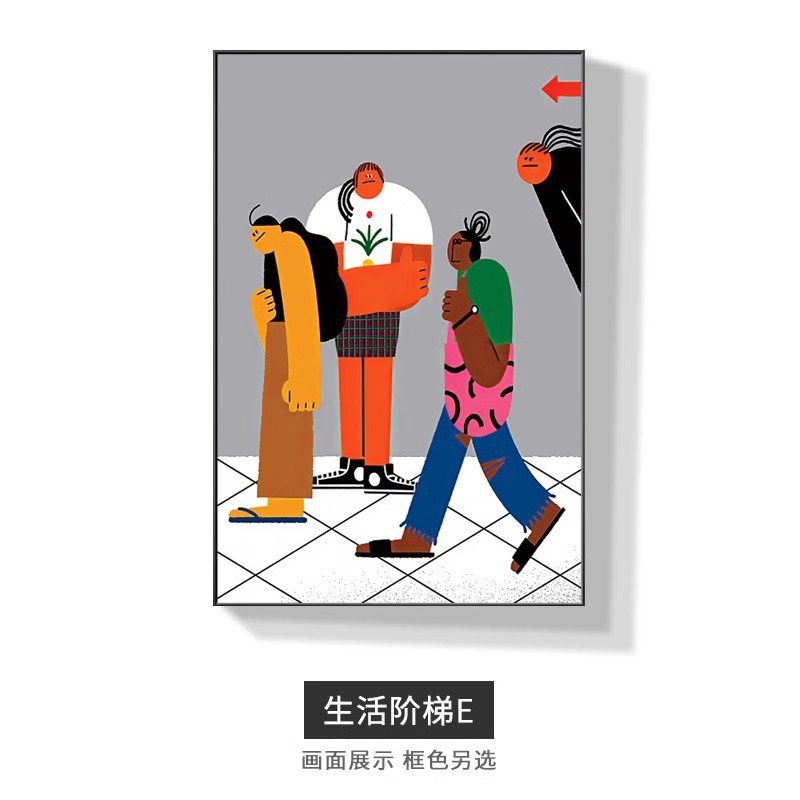 New Cartoon Characters Modern Decorative Painting Children's Bedroom Hanging Painting Mural Soft Living Room