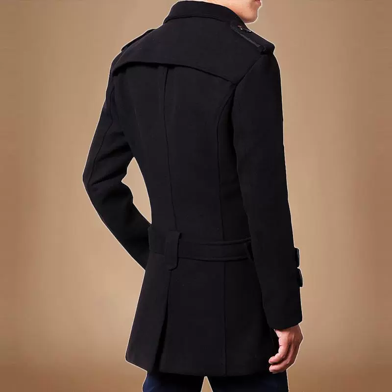 Длинное демисезонное шерстяное пальто для мальчиков, теплое trench coat, куртка, коллекция 2021
