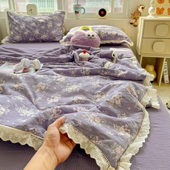 Ins風フレンチレースシワ二重糸四点セットa類母子級韓国版砕花布団寝具