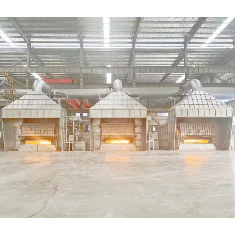 Большая фиксированная двухкамерная плавильная печь с тепловой батареей, 35-тонная плавильная печь для алюминия, оборудование для литья алюминиевых прутков, газовая печь