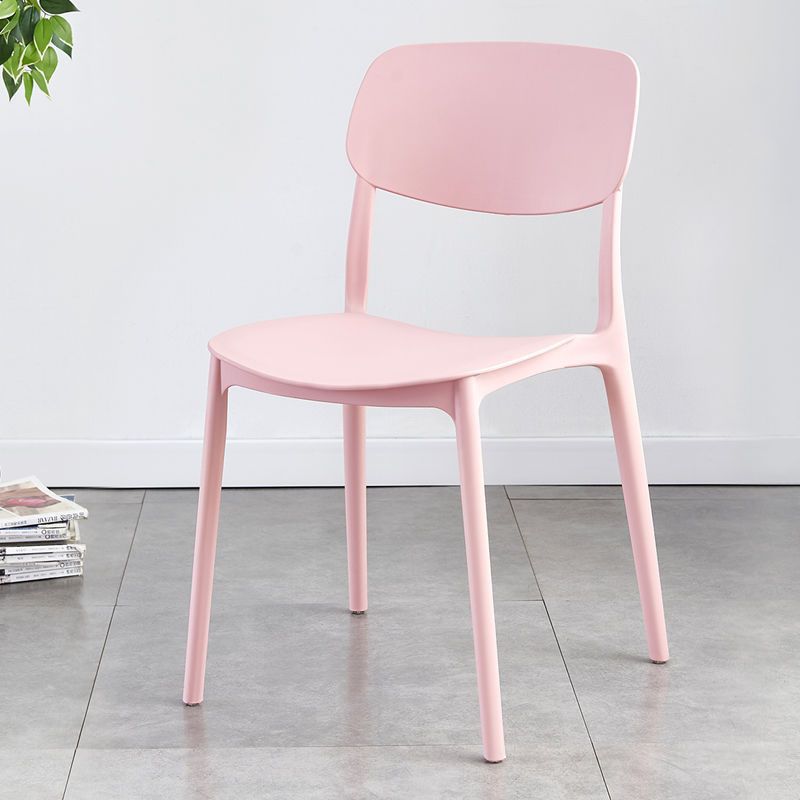 Sillas de plástico apilables respaldadas sillas de mesa de comedor gruesas taburetes de escritorio caseros plegables sillas de comedor nórdicas simples