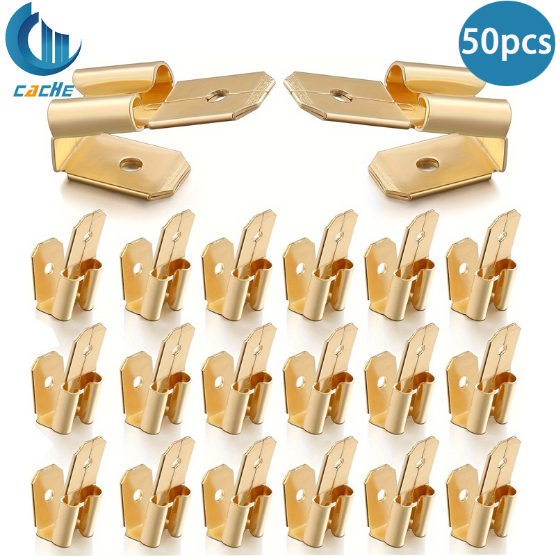 50pcs袋装双背铲形连接器快速断开电气双向线连接器端子3路适配器