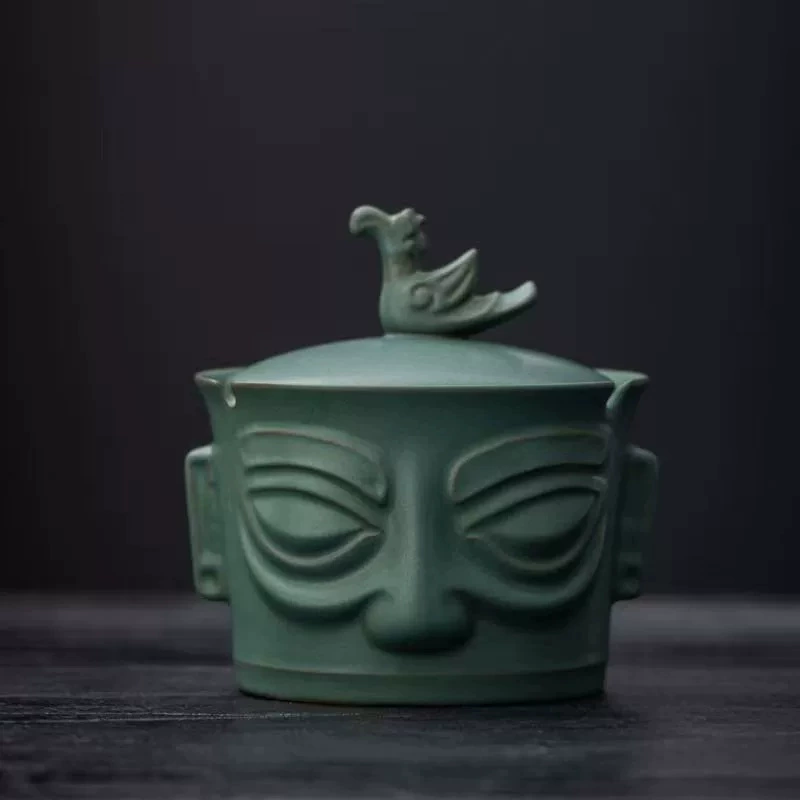 Чашка для чая (Sanxingdui) керамическая, сувенир с подарочной коробкой для офиса и путешествий