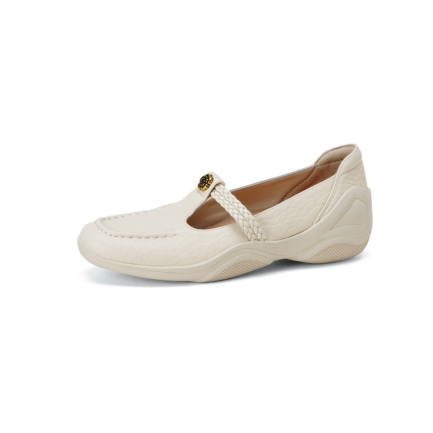Giày Mary Jane nữ da cừu mềm đế xuồng gót thấp quai ngang — đen chi tiết 18