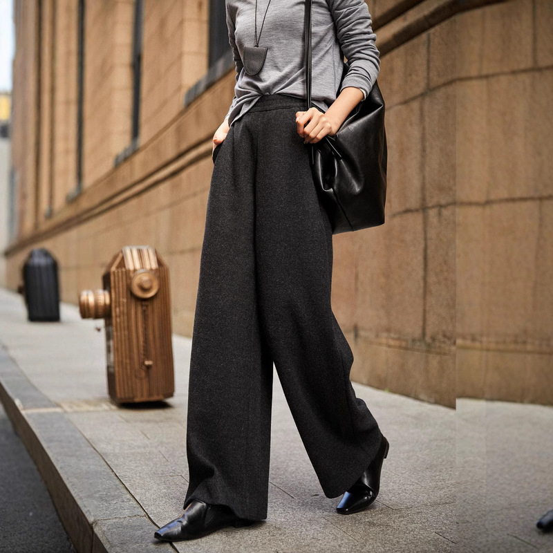 Deep Winter Treasure Casual Pants High Warm Fluffy Vertical 25-Year New Warm Fleece Wide-Leg Pants for Women Deep Winter Treasure Casual Pants High Warm Fluffy Vertical 25-Year New Warm Fleece Wide-Leg Pants for Women