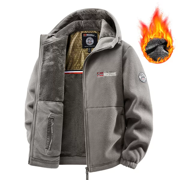 Cross-Border Wholesale New Large Size Middle-Aged and Elderly Men's Jackets Youth Fleece Sports Couple Models Norwegian Warm