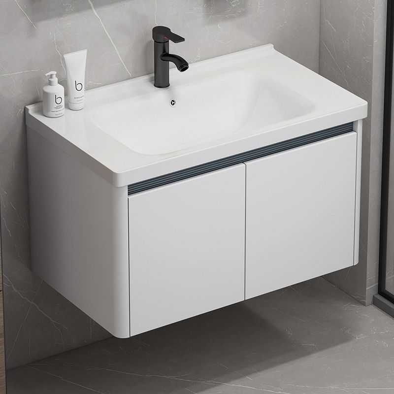 Wall-Mounted Washbasin Cabinet Combination Bathroom Cabinet Balcony Ceramic Integrated Basin Washbasin Simple Bathroom Washstand