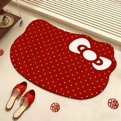 Avtomobil döşəmə paspasları: Wedding Room Decoration with Happy - kt-cat-red-bottom-3-4060cmnew-diatom-mud