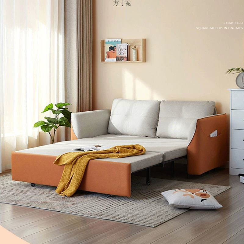 Диван-кровать складной двойной складной гостиной новый маленький двухместный балкон телескопический многофункциональное хранение