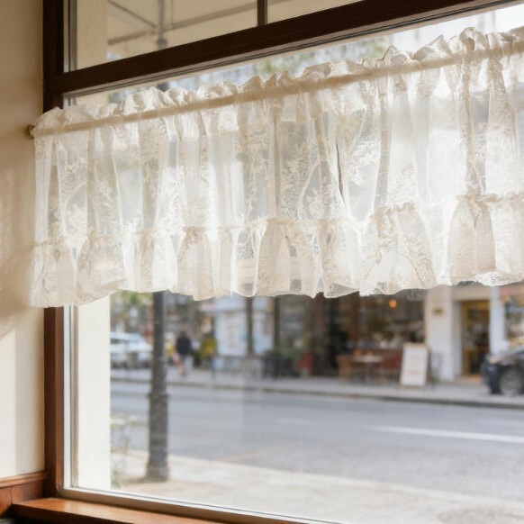 French Pastoral Style Lace Half Curtain, American Coffee Curtain, Lace Short Curtain, Sheer Curtain, Door Curtain, Window Curtain, No-Drill Installation, Cross-Border French Pastoral Style Lace Half Curtain, American Coffee Curtain, Lace Short Curtain, Sheer Curtain, Door Curtain, Window Curtain, No-Drill Installation, Cross-Border