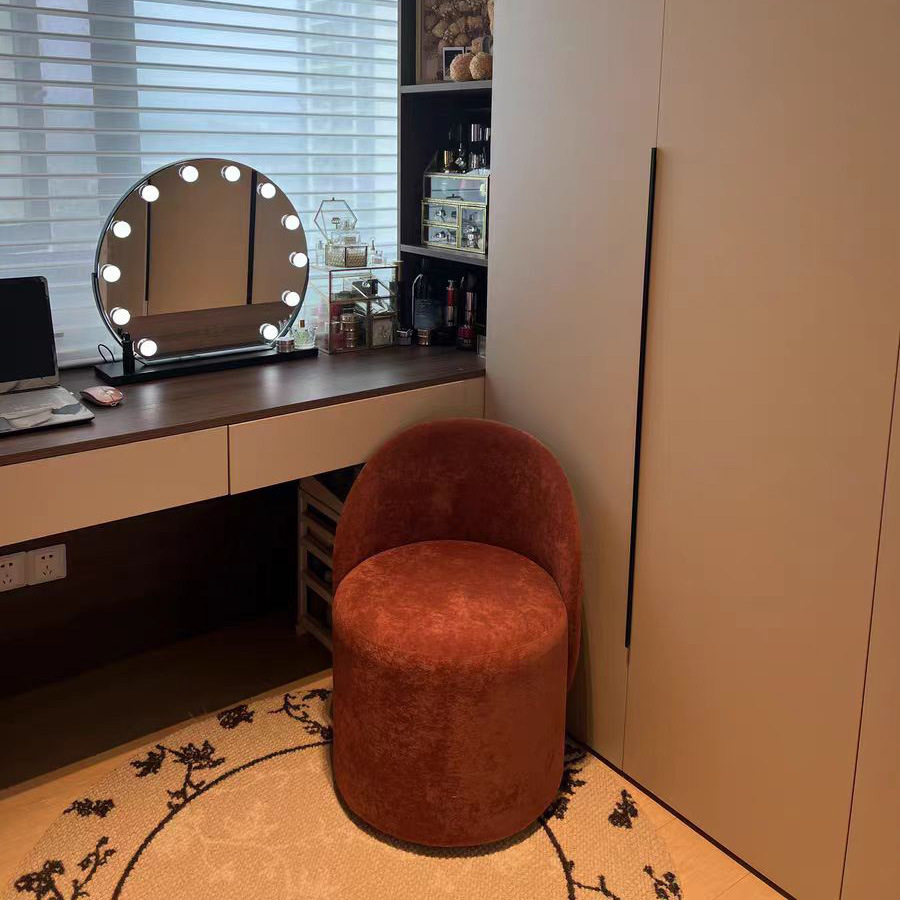Makeup Stool Dressing Stool Chair Bedroom Light Luxury Minimalist Backrest Dressing Table Stool Home Makeup Chair Internet Celebrity