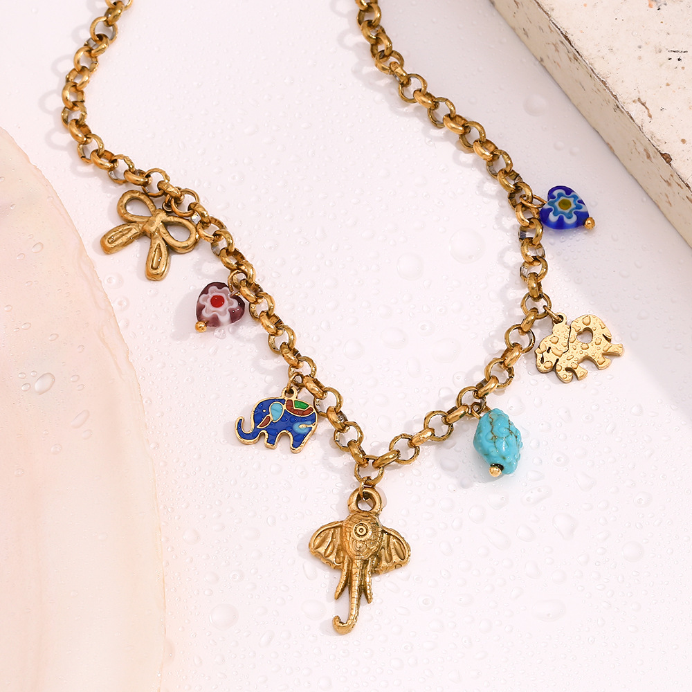 Niche Creative Personalized Charm Necklace Stainless Steel Pendant_voghion.com