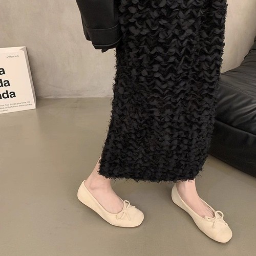 Gentle ballet flat shoes, French candy soft sole, silver new Chinese style red single shoes, autumn small Shouchang wind women's shoes