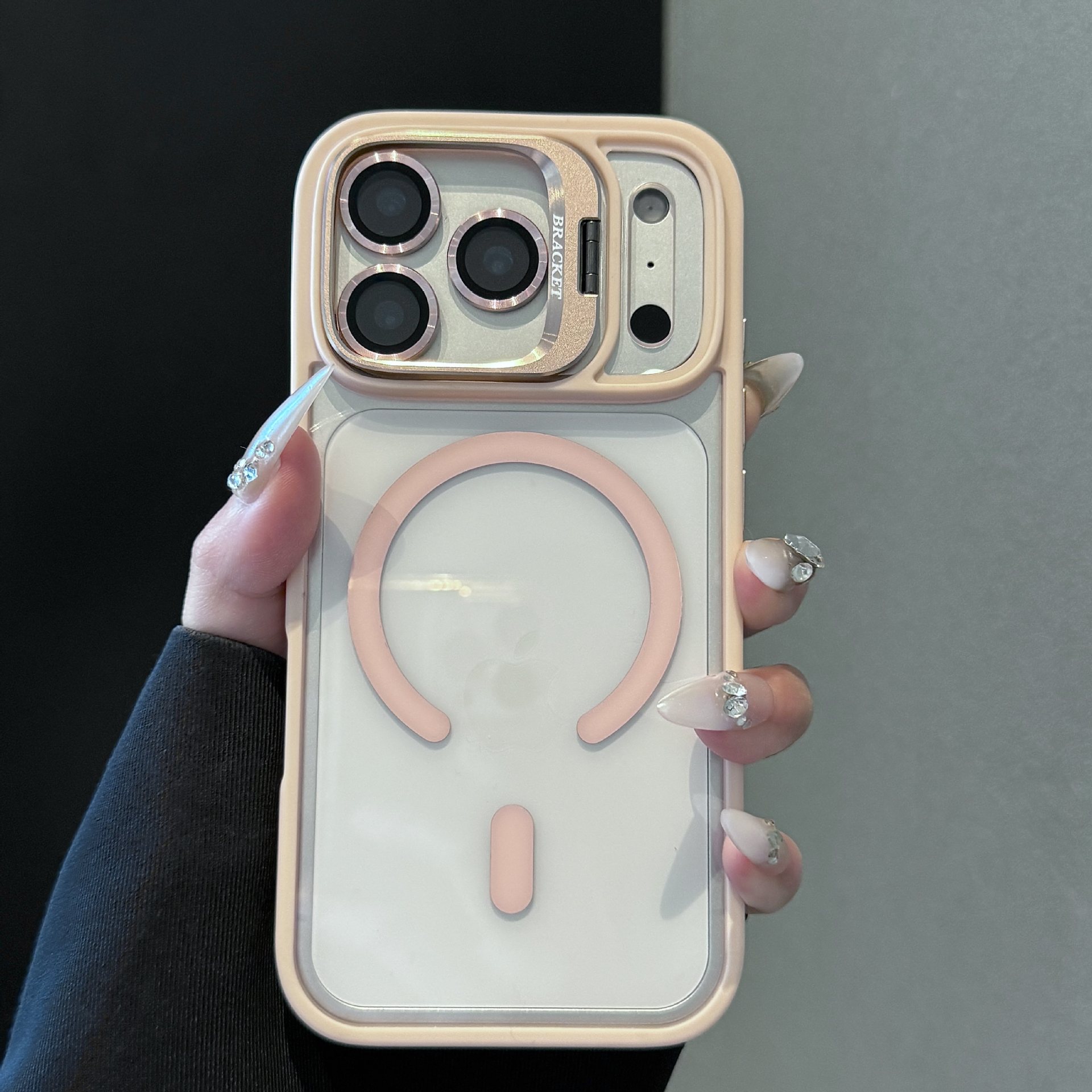 Funda con Soporte de Lente para iPhone 17 18 Pro Max Acrílico Transparente Mate Carga Magnética image 16