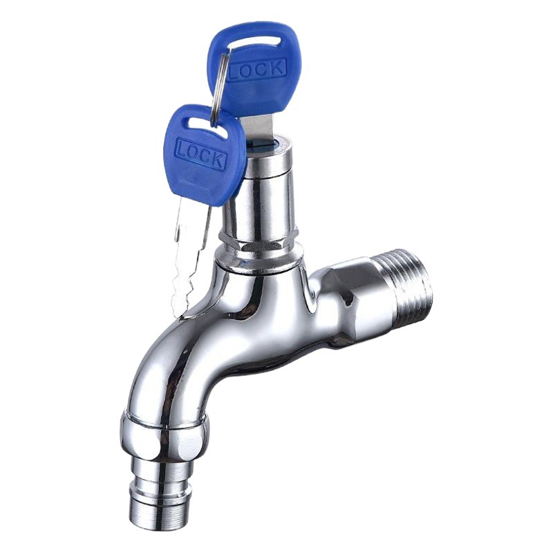 Factory wholesale direct supply copper with lock tsim nozzle faucet anti-theft nozzle 4 points with key small faucet