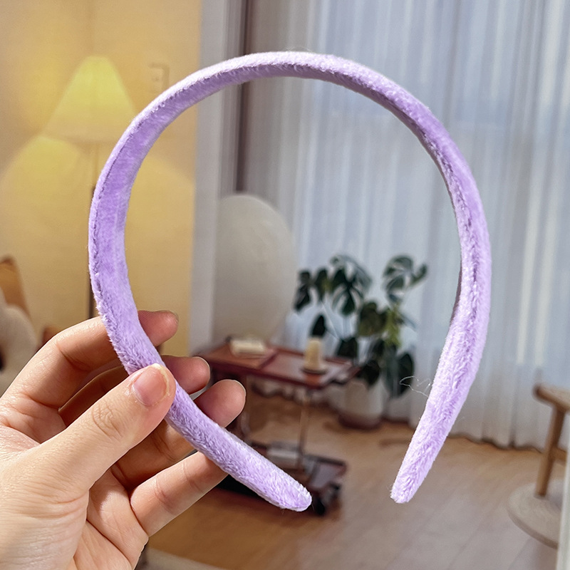 Bandera de cabello diy semiacabado de cabello mujer otoño invierno color caramelo tocado de peluche botón de mano peluche tocado de peluche