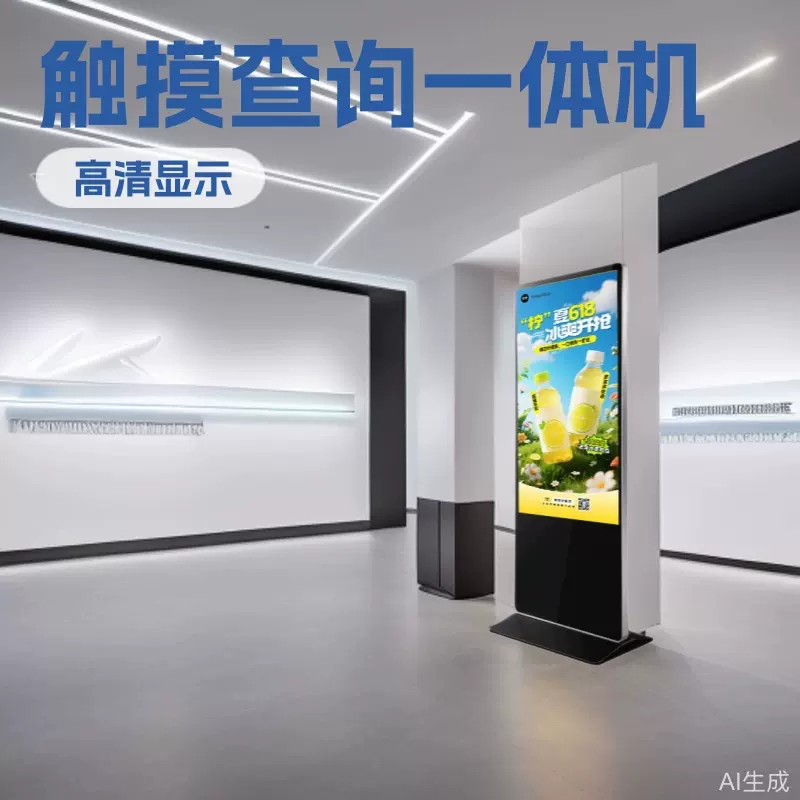 43/55/65寸立式广告机壁挂落地显示屏触摸查询一体机触控