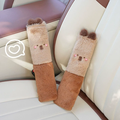 Cover Plush Car Anti-Stranglehold Car – Seat belt shoulder pad