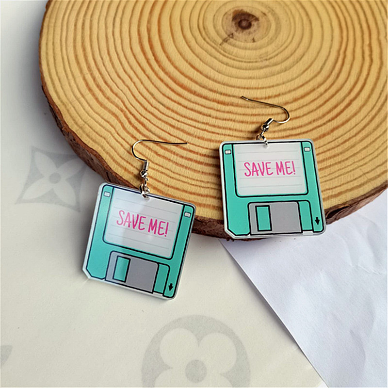Daily Occasion 1 Pair Fashion Cartoon Arylic Drop Earrings