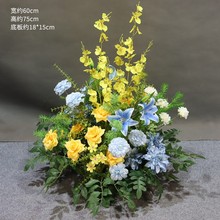 新款婚庆森系路引结婚排花背景迎宾橱窗布置排花花桌花球
