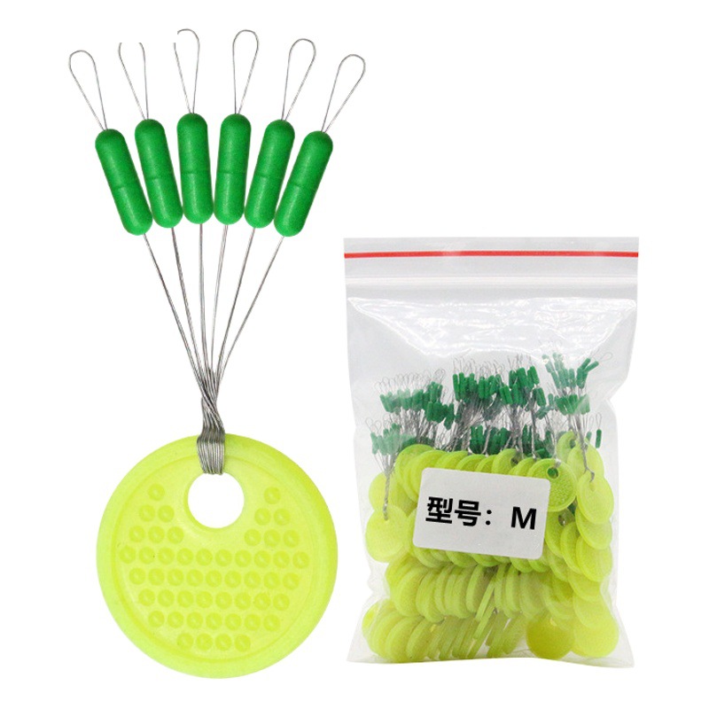 Color rubber space beans bulk 100 groups a pack of cylindrical high concentricity positioning beans fishing gear accessories manufacturer