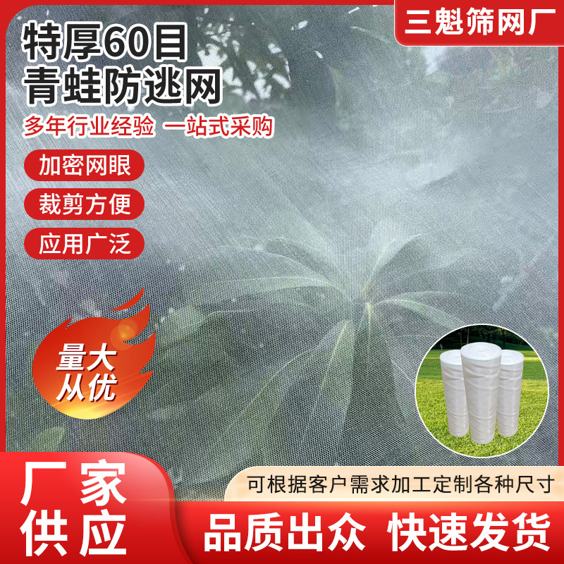 水产养殖抗老化牛蛙水蛭网箱加密特厚60目防虫网工业网过滤网围网