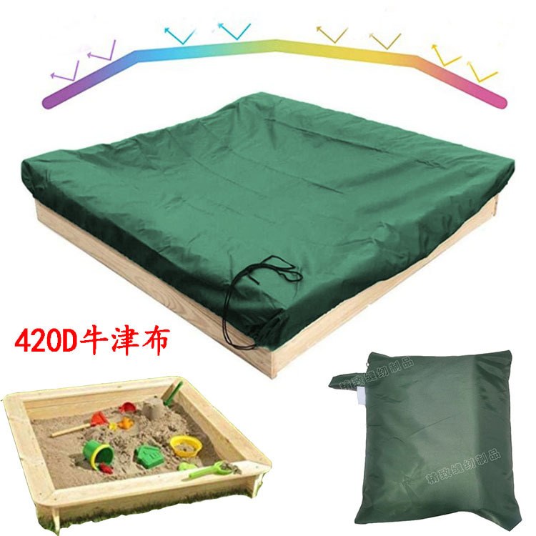 Cross-Border Garden Courtyard Square Green Kidsren's Toy Dust-Proof Sandpit Cover 420D Swimming Pool Waterproof Sunshade