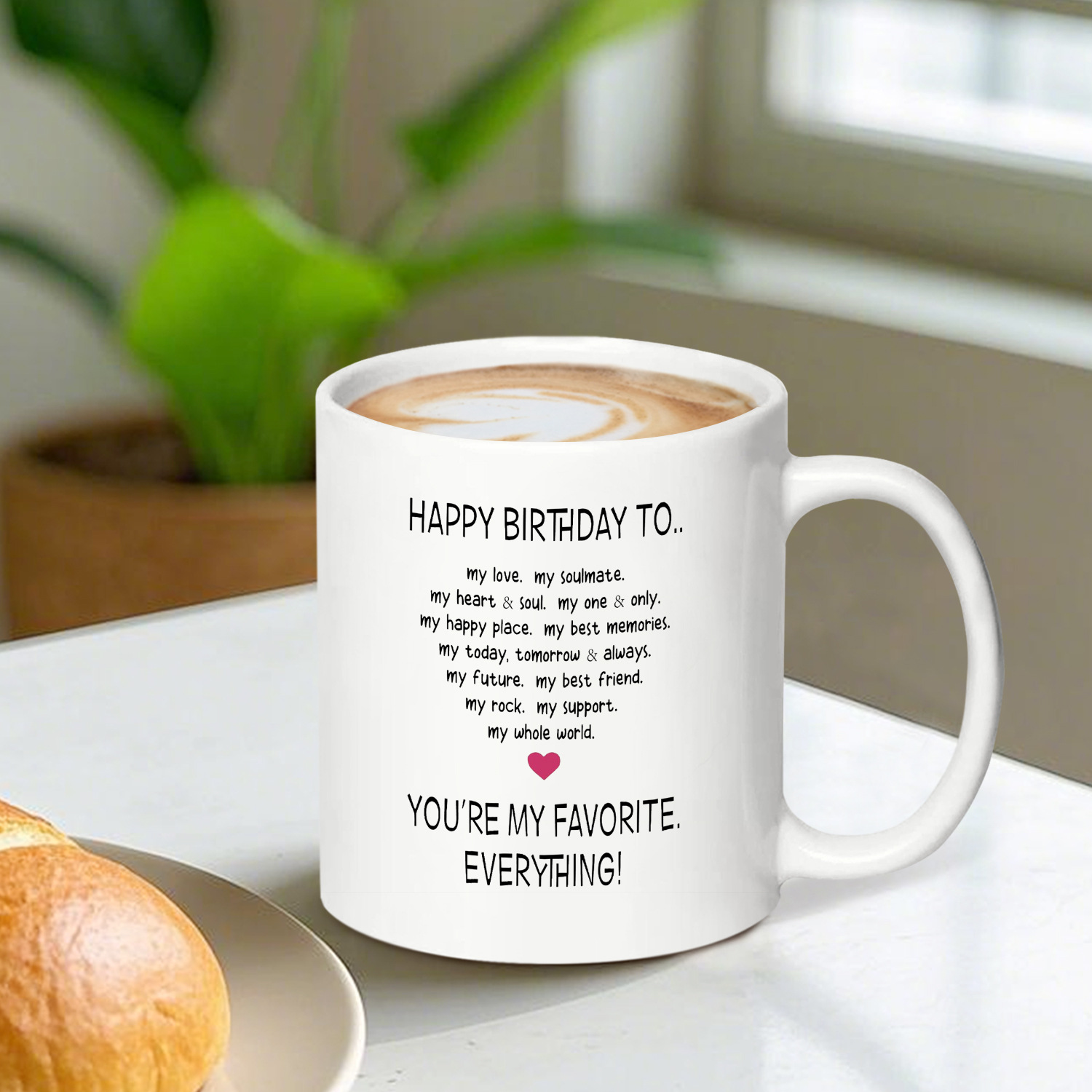 Creative Birthday Greeting Mug "YOUR MY FAVORITE" Ceramic Gift Cup_voghion.com