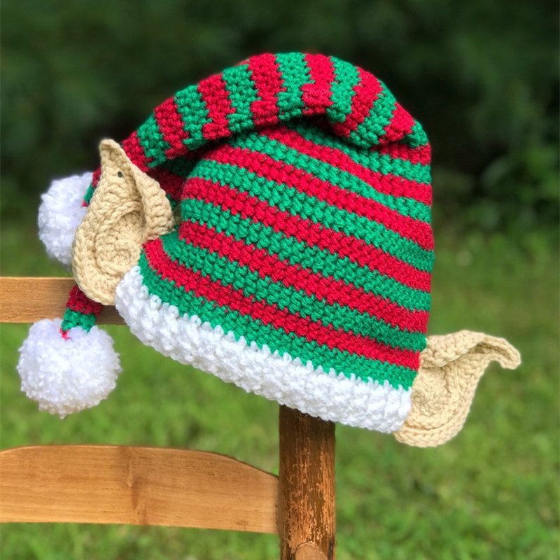 Unisex Cute Stripe Ear Warap Wool Cap display picture 3