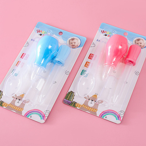 4-piece set baby medicine dropper spoon finger toothbrush cleaning care kit nasal aspirator 