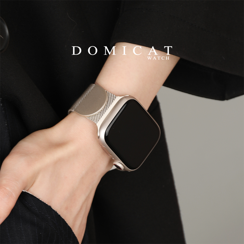 Suitable for Apple S11 Magnetic Watch Strap Applewatch10/9/8/7Ultra Milanese Metal Steel Strap