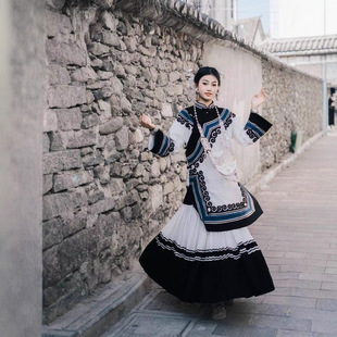 Exotic Costume Western Dancer Performance Costume Antique Hanfu Portrait Super Fairy Elegant Dunhuang Flying Dance Costume