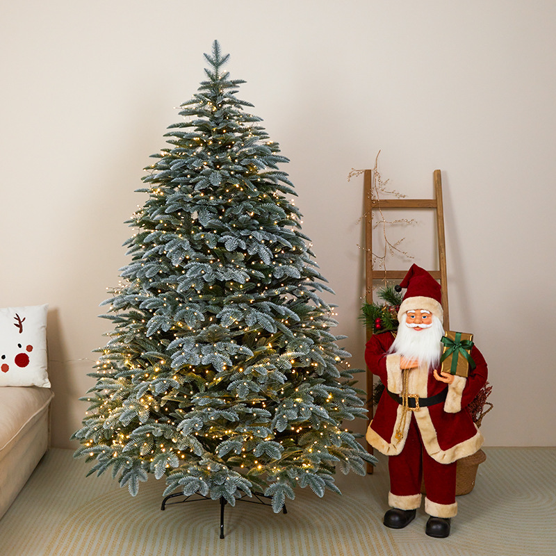 Navidad gran árbol de Navidad PE con luces decoraciones de Navidad decoraciones atmósfera en el diseño al por mayor