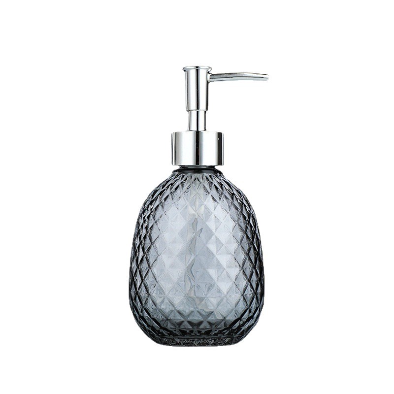 Botella de desinfectante de manos de vidrio prensado, conjunto de artículos de higiene, cepillo de dientes de vidrio, enjuague, artículos de baño simples
