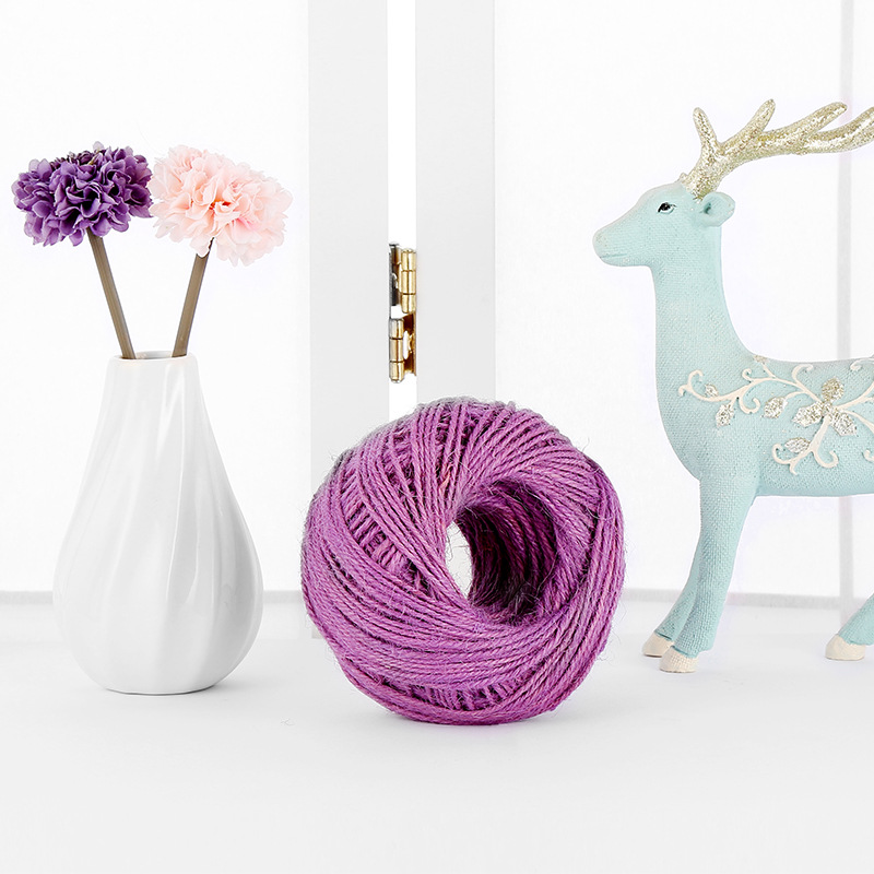 Cuerda de cáñamo colorida 1,5-2mm DIY estilo retro hecho a mano clip de foto cuerda de yute 25 m/50 m/100 M