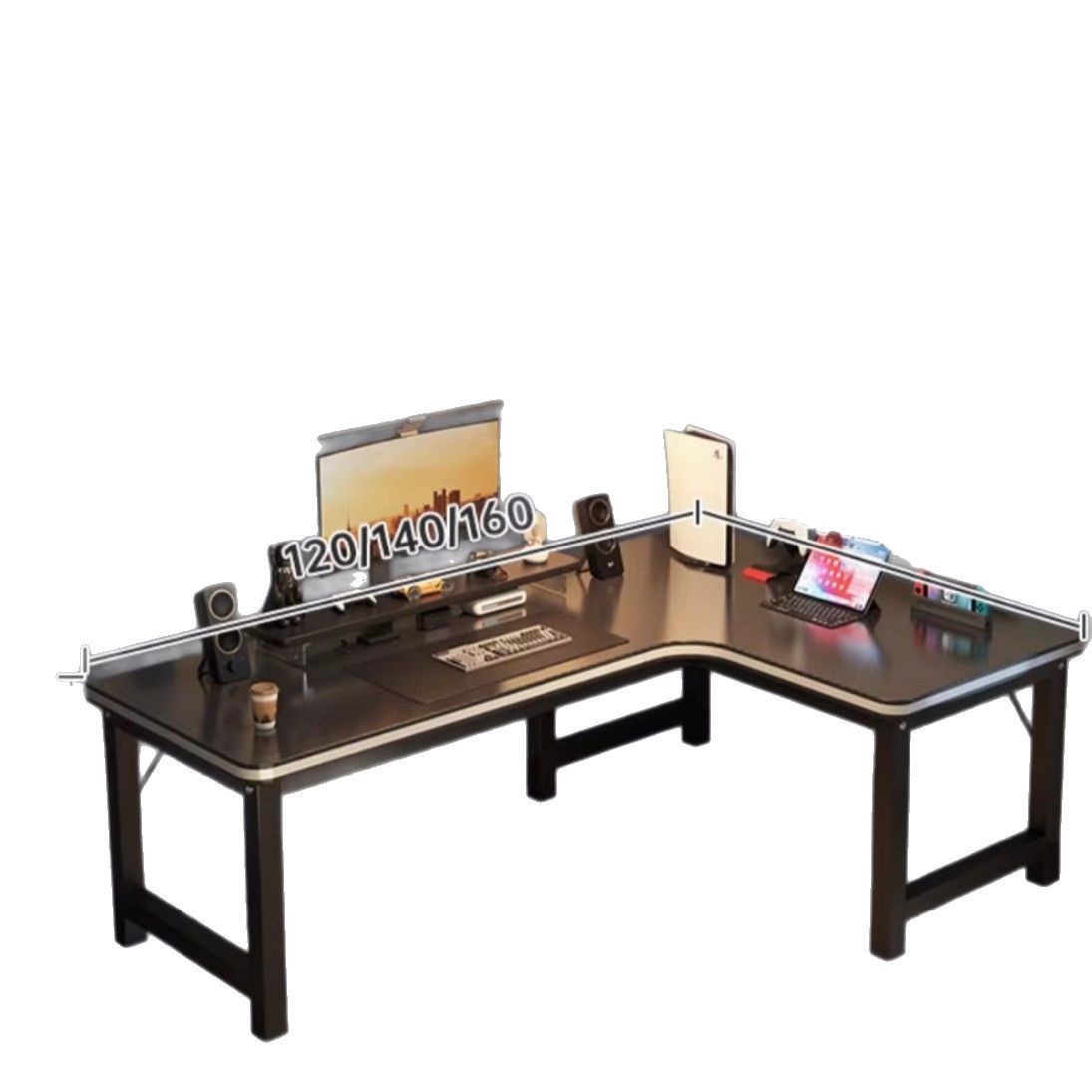 Escritorio de esquina para computadora Escritorio de mesa para deportes electrónicos Escritorio para libros Escritorio de esquina Escritorio de estudio de oficina semicerrado en forma de L para dormitorio