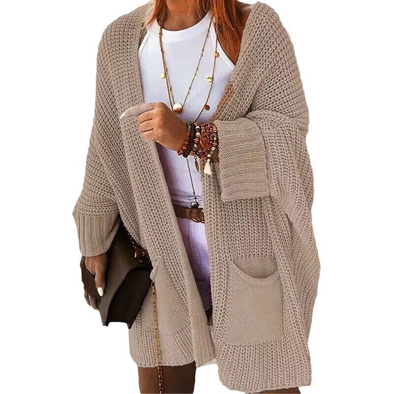 2026 New Style Knitted Sweater for Women, Amazon Cardigan, Commuter Style, Loose Mid-Length Coat, Plus Size Casual Knitwear