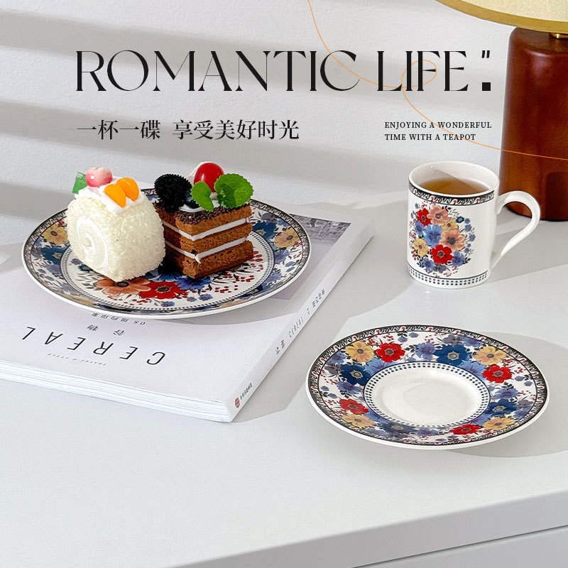 Tazas de café retro polacas tazas de pareja cerámica sala de estar familiar set de té de la tarde con tazas de café de agua potable