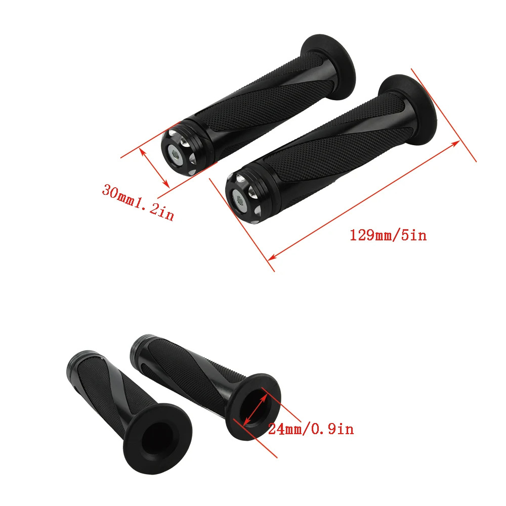 Off-Road Motorcycle Modified Handlebar Grips, Anti-Slip and Wear-Resistant Rubber Throttle Grips, Handlebar Rubber Covers