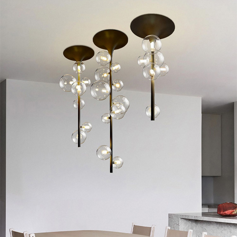 Diseñador de recepción de luces rojas de estilo nórdico diseñador de lámparas de luz comercial modernas bar superior lujoso restaurante de red de succión
