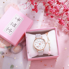 網紅ins風手錶女初中學生格紋簡約氣質小清新休閒時尚石英表批發